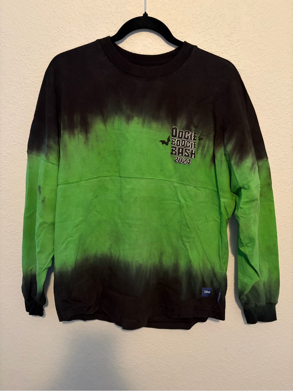 Disney Men’s Green & Black Tie-Dye Crewneck Sweatshirt